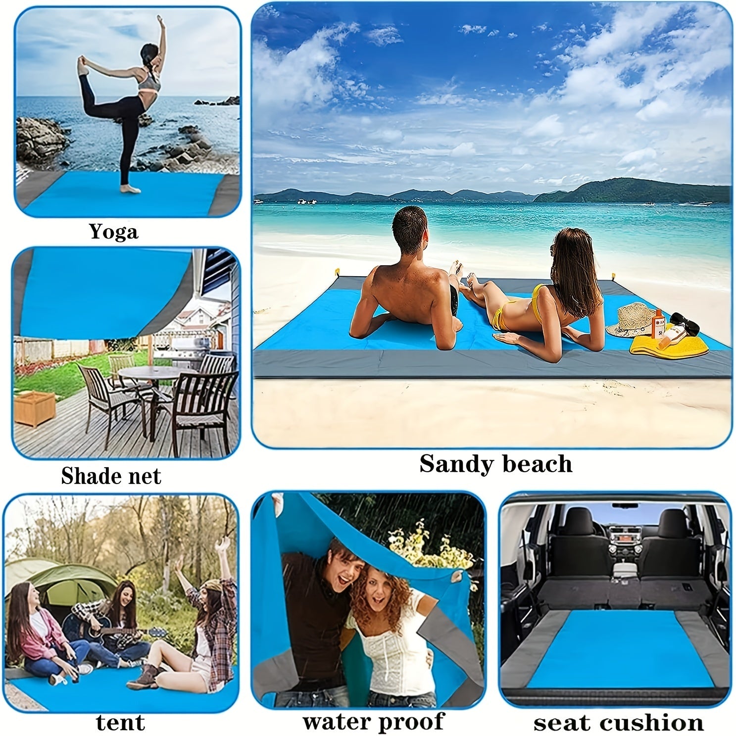 Quick Drying Waterproof Mat Machine Washable Durable Mat For Beach Picnic