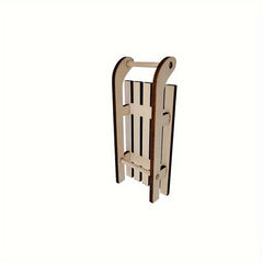 Christmas Wooden Crafts DIY Mini Sleigh Desktop Ornaments