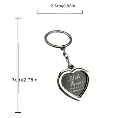 Heart Keychain Couple Keychain Photo Frame Key Ring Small Gift