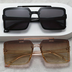 Men's Large Frame Double Beam Sunglasses UV Protection