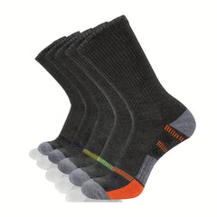 5 Pairs Men's Non Slip Shock Absorption Sport Socks