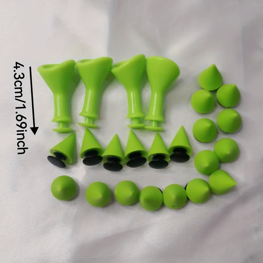 24pcs PVC Rivets and Ogre Ear Charms Set for Crocs Shoes DIY Decorations