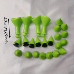 24pcs PVC Rivets and Ogre Ear Charms Set for Crocs Shoes DIY Decorations
