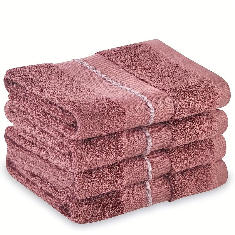 4pcs Bamboo Washcloth Face Towels 33x33cm Absorbent Small Towel for Bath Shower