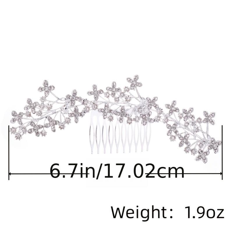 Crystal Hair Comb Clip Headband for Women Bride Rhinestone Party Prom Wedding