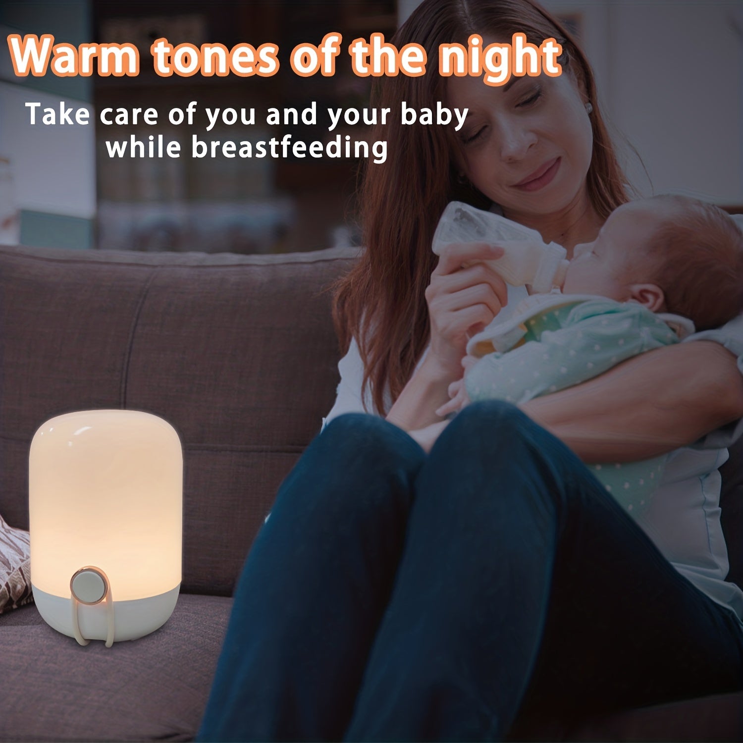 Kids Dimmable Touch Lamp Rechargeable RGB Changing Portable Bedside Lamp
