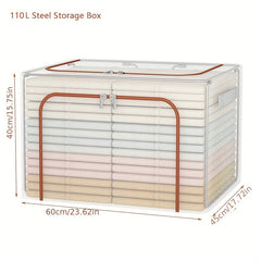 Transparent Mesh Folding Storage Box Wardrobe Dustproof Clothes Organizer