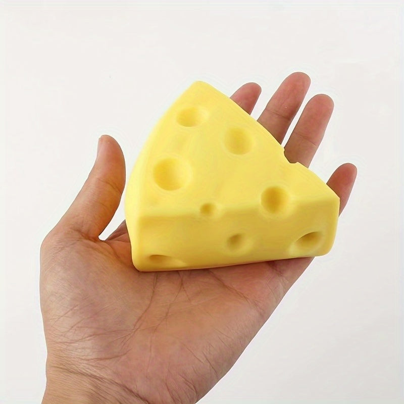Soft Cheese Squeeze Toy with Soft Rubber - Educational Food Simulation