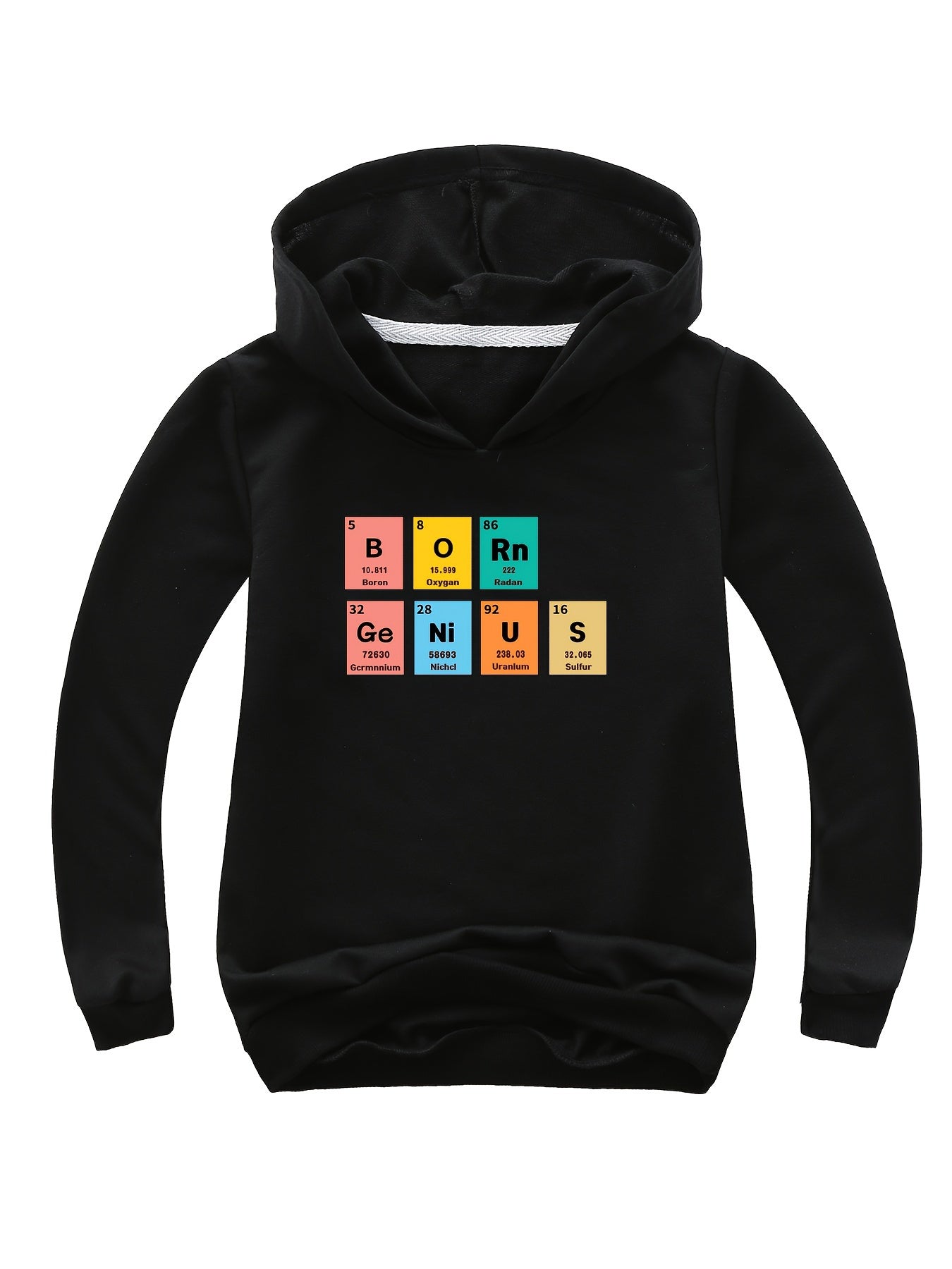 Block Print Hooded Sweatshirt for Girls