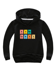 Block Print Hooded Sweatshirt for Girls