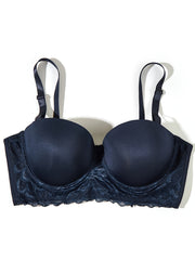 3 Pack Plus Size Lace Push Up Bra Set Plus Slight Stretch Nylon 3pcs Set