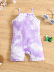 Baby Girl's Butterfly Graphic Summer Cami Rompers