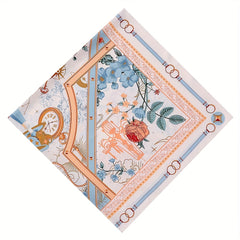 Castle & Flower Bandana Silk Tube Top Casual Shawl Scarf Wrap