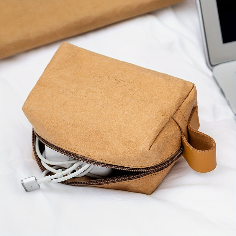 Minimalist Data Cable Pouch Zipper Electronic Accessories Bag