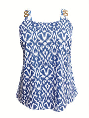 Paisley Print Tank Top & Pants Boho Outfit Set