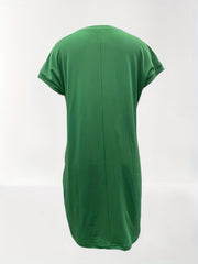 Short Sleeve Crew Neck Dress for Women