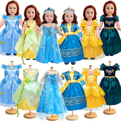 Princess Dress for 18 Inch Dolls - Christmas Birthday Party Gift