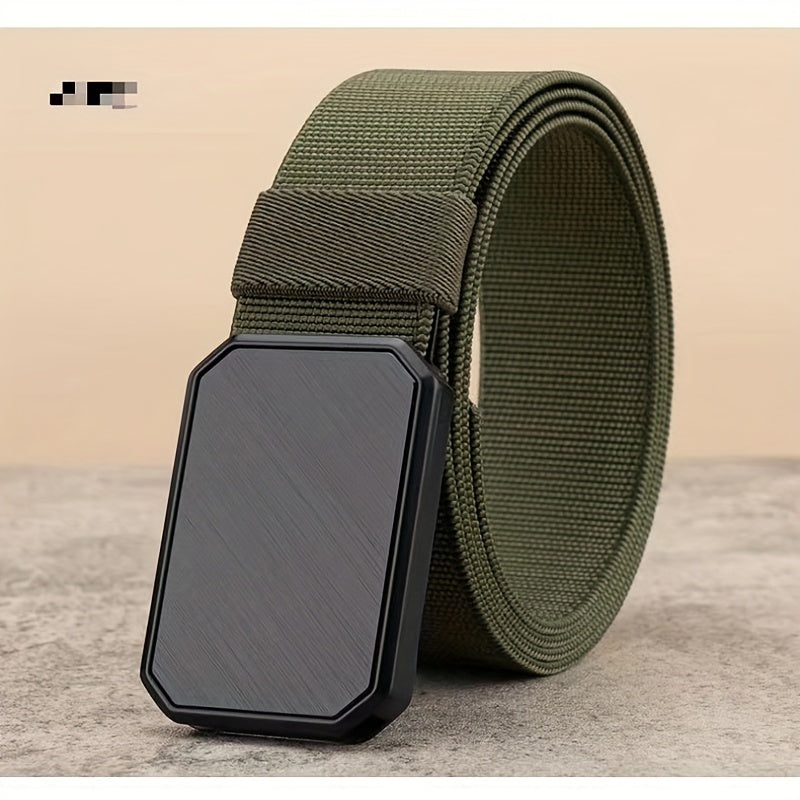 Men's Magnetic Elastic Canvas Belt Outdoor Military Training Belt