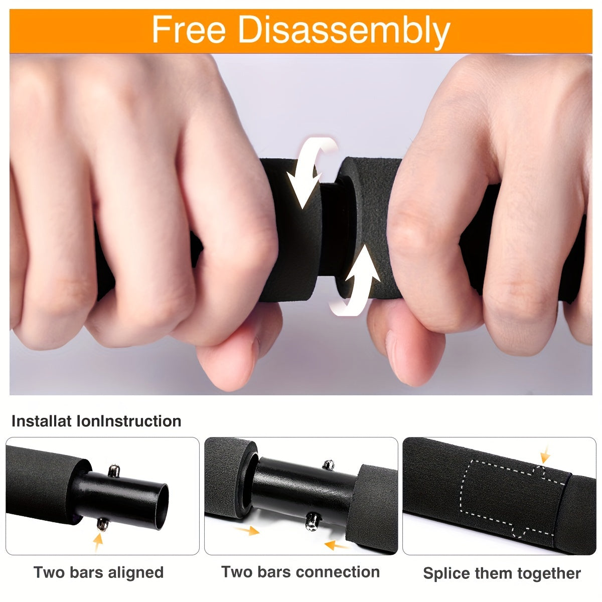Portable Home Gym Pilates Bar Kit with Resistance Bands