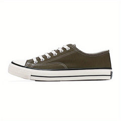 Women's Low Top Canvas Shoes Lace Up Lightweight Sneakers