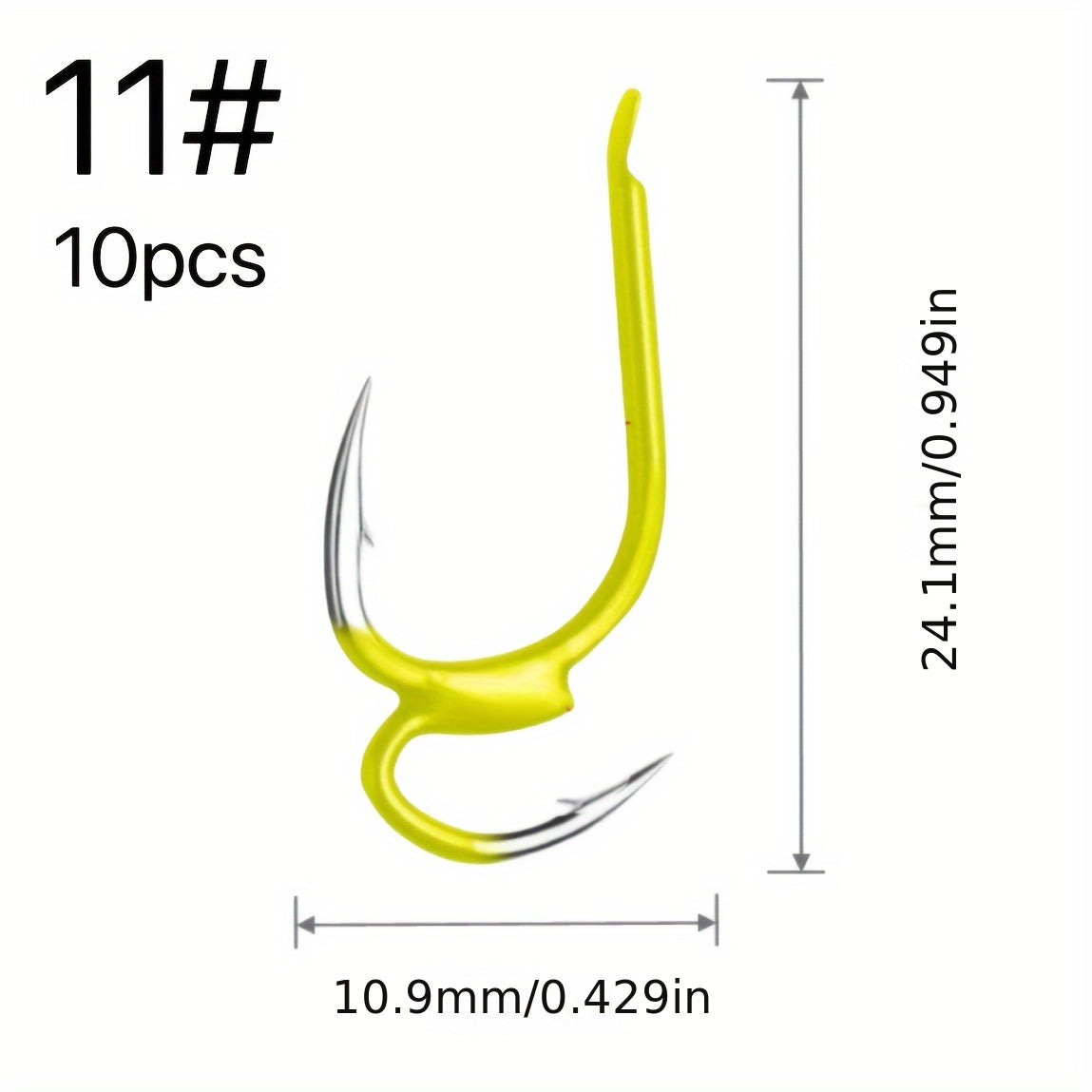 10pcs Double Hook Barbed Fishing Hooks