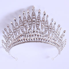 Red Crystal Crowns Rhinestone Tiara Headpiece Girls Bridal Wedding