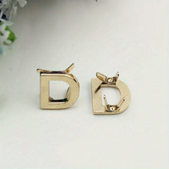 10Pcs DIY English 26 Letter Metal Rivets Claw Studs For Leather Crafts