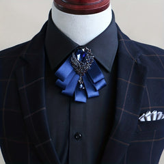 Artificial Diamond Collar Flower Men's Bow Tie Wedding Groom