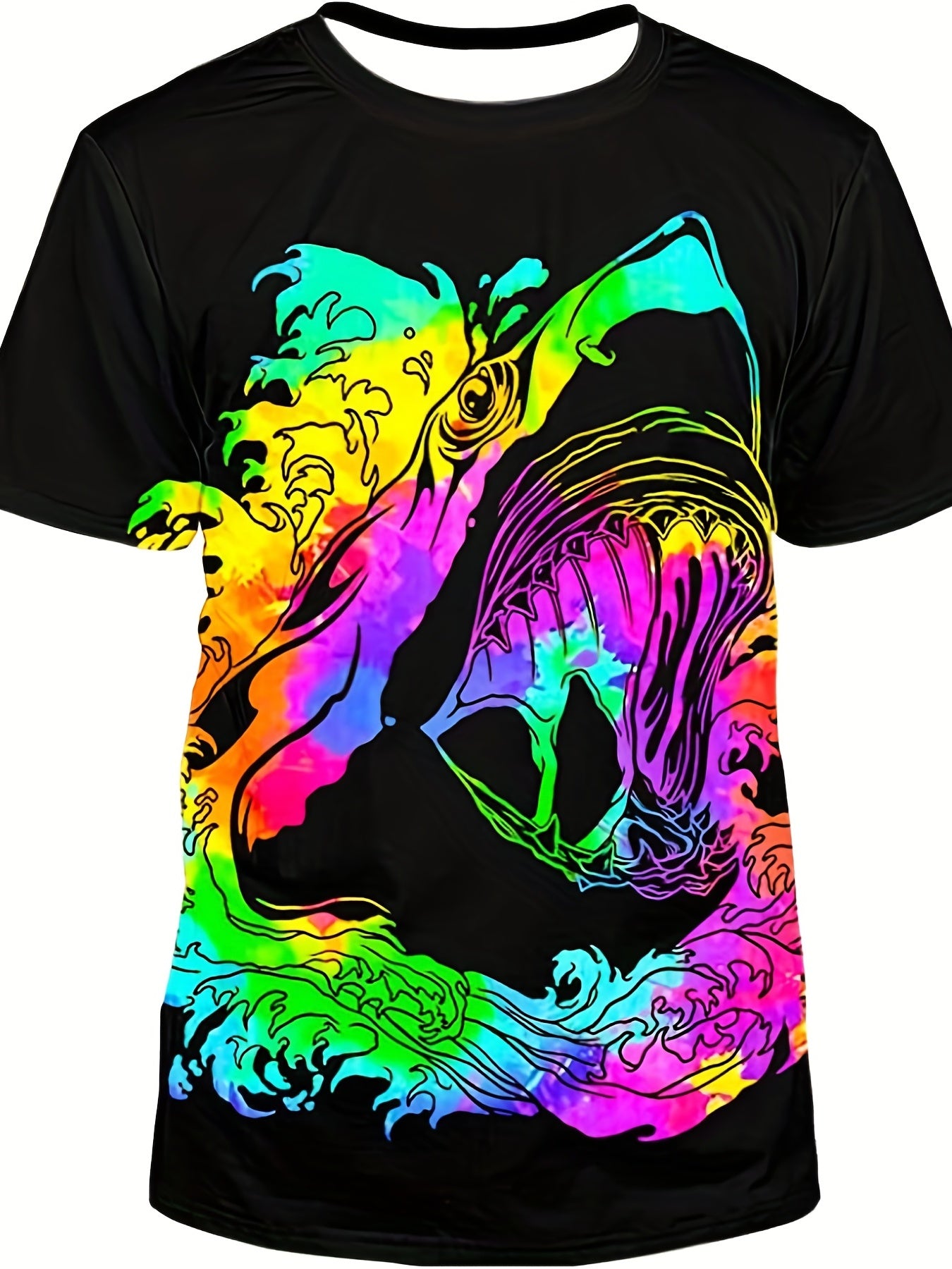 Shark Watercolor T Shirt 3D Print Summer Tee