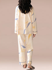Floral Print Pajama Set Long Sleeve Top & Pants