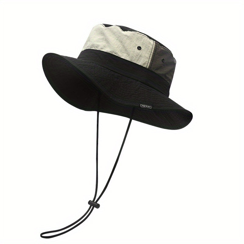 Vintage Wide Brim Waterproof Boonie Sun Hat for Outdoor Activities