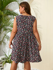 Vacay Dress Women's Plus Floral Print Mini Tank Dress