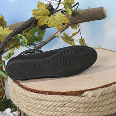Women's Elastic Strap Ballet Flats Soft Sole Cross Strap Shoes