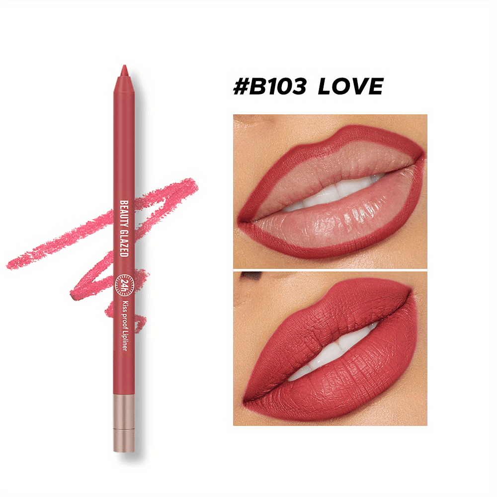 BEAUTY GLAZED 10 Colors Waterproof Lipliner Matte Lipstick Pen