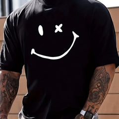 Big Smile Men's Graphic Crew Neck Tee Casual Comfy Tshirt