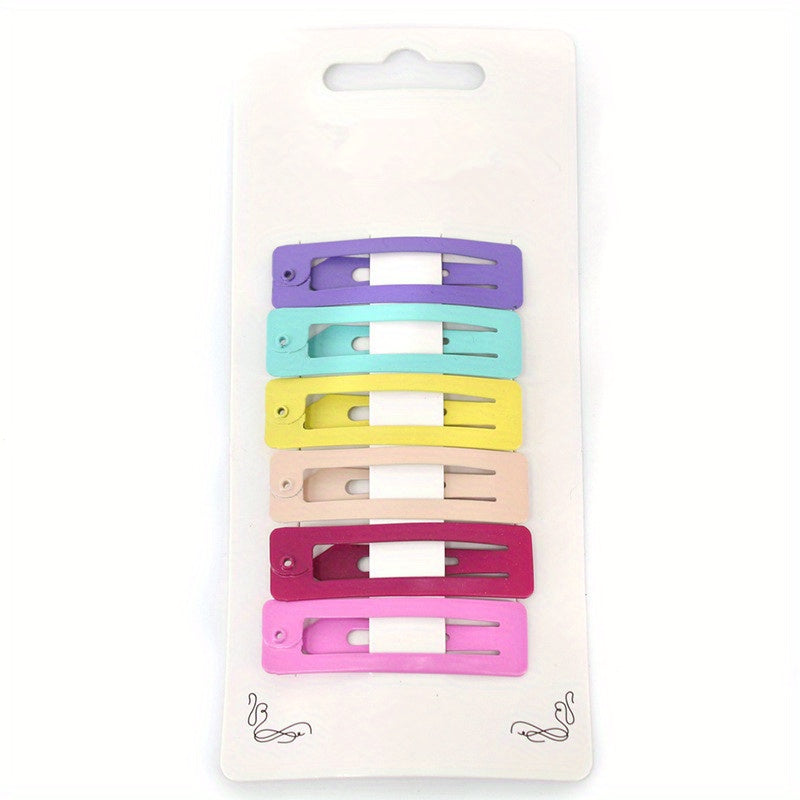 6pcs Cartoon Colorful Hair Clips Set for Girls