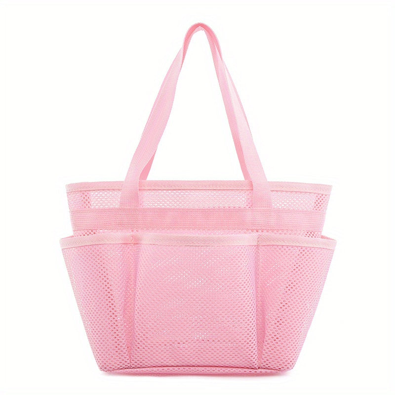 Large Capacity Mesh Beach Bag Multifunctional Foldable Handbag