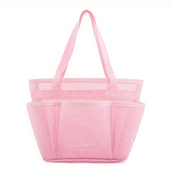 Large Capacity Mesh Beach Bag Multifunctional Foldable Handbag