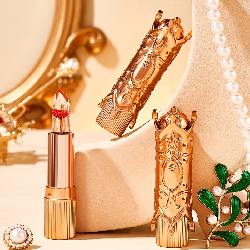 Crystal Petal Temperature Changing Lipstick Long Lasting Moisturizing Jelly