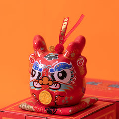 Ceramic Piggy Bank Dragon Year Savings Jar Room Decor
