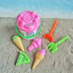 Kids Beach Toy Set: Bucket, Shovel, Ice Cream Molds - Fun Boys & Girls