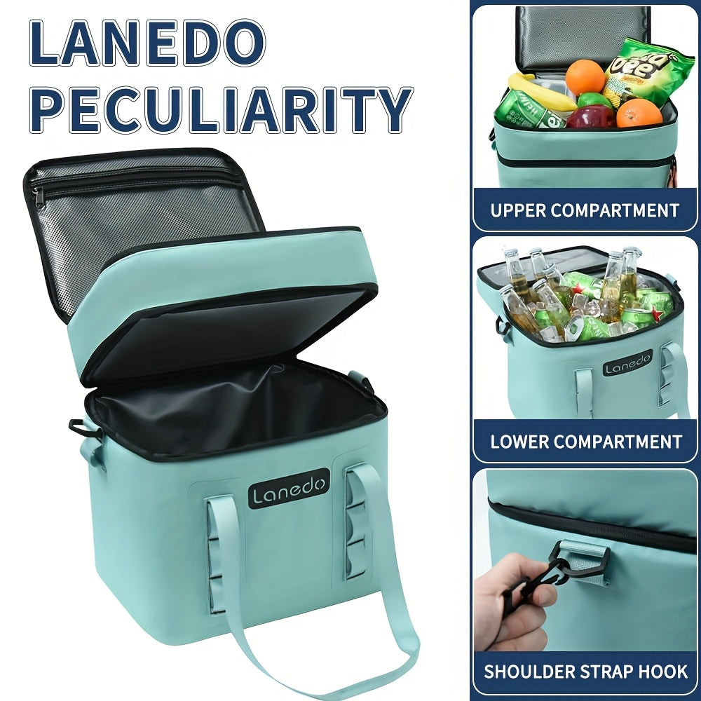 Lanedo Light Green Cooler Bag with Compartment
