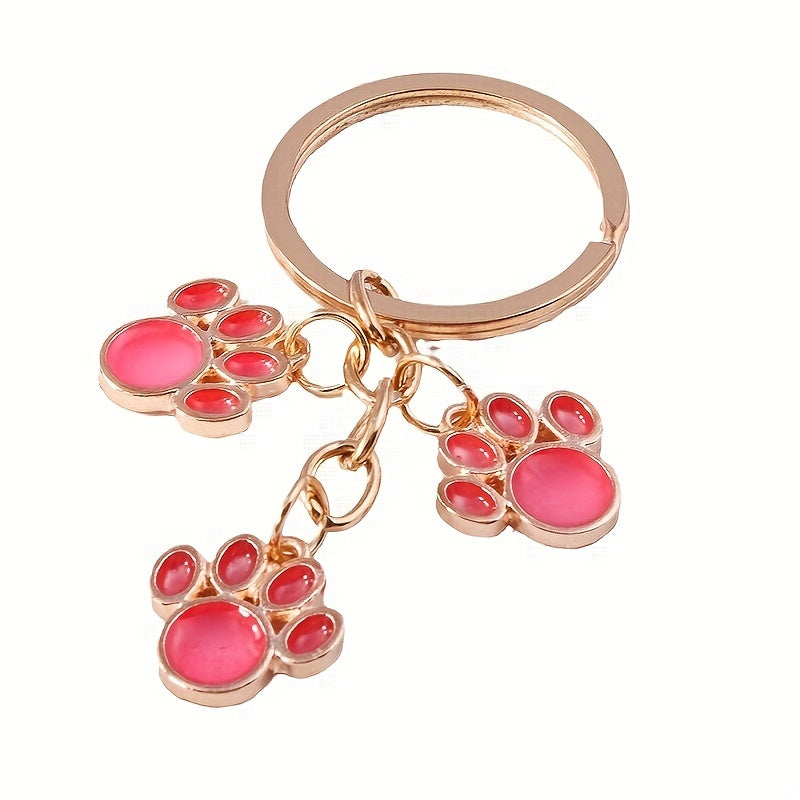 Cat Paw Keychain Footprints Accessory Girls Women