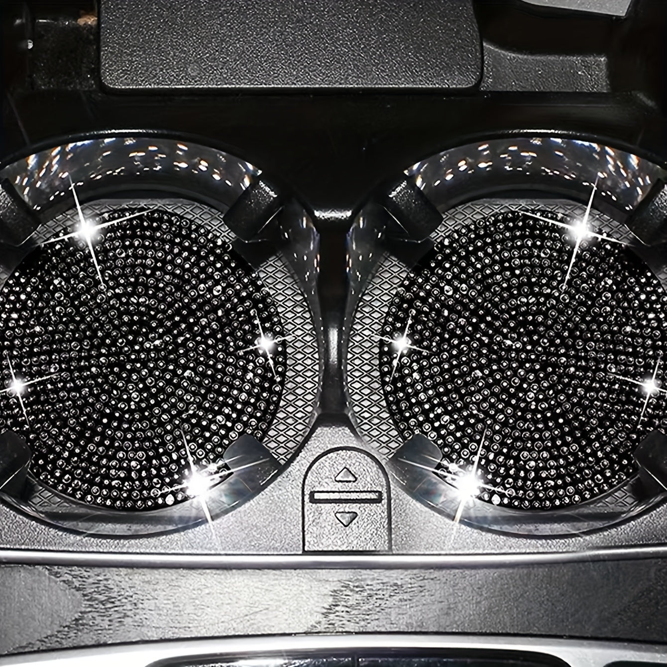 Rhinestone Printed Cup Pads for Car, Non Slip Coaster, Shockproof