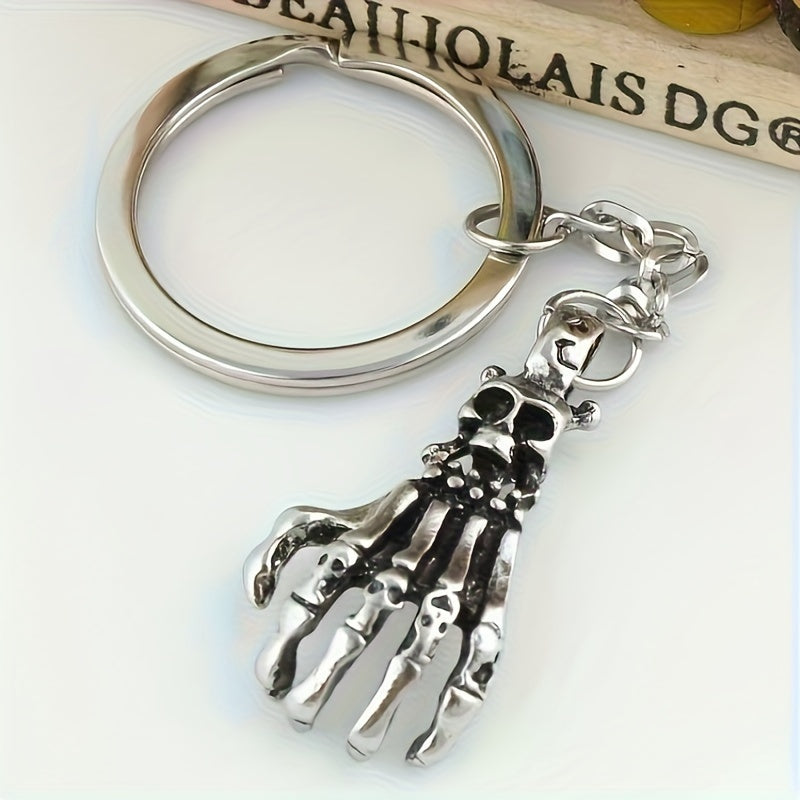 Skull Palm Keychain Keyring Halloween Gift Men Women