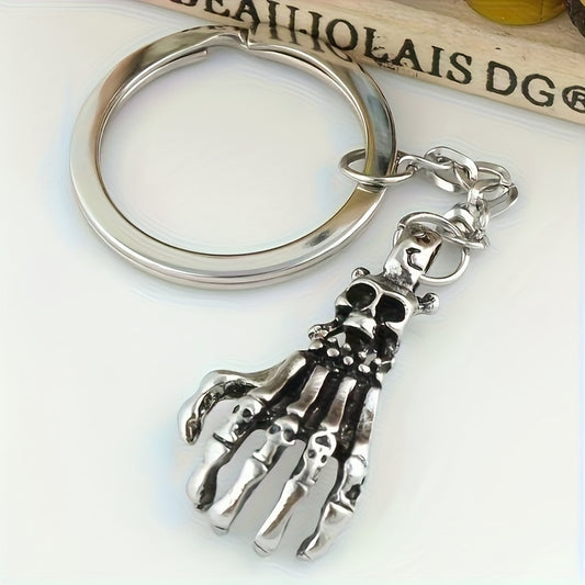 Skull Palm Keychain Keyring Halloween Gift Men Women