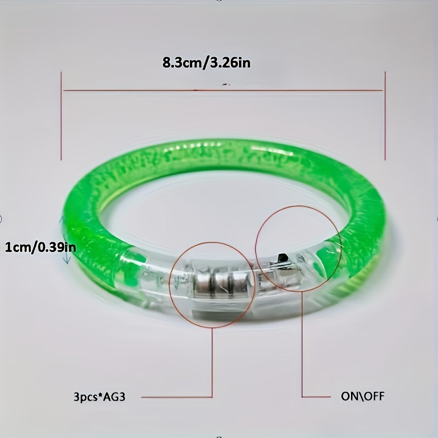 Colorful Acrylic Luminous Bracelets, Ideal for Parties & Concerts
