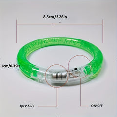 Colorful Acrylic Luminous Bracelets, Ideal for Parties & Concerts
