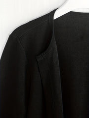 Solid Shawl Collar Jacket Long Sleeve Versatile Outerwear