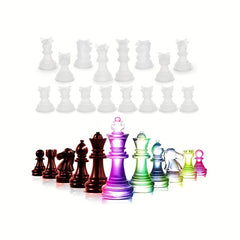16pcs Chess Piece Resin Silicone Mold Kit